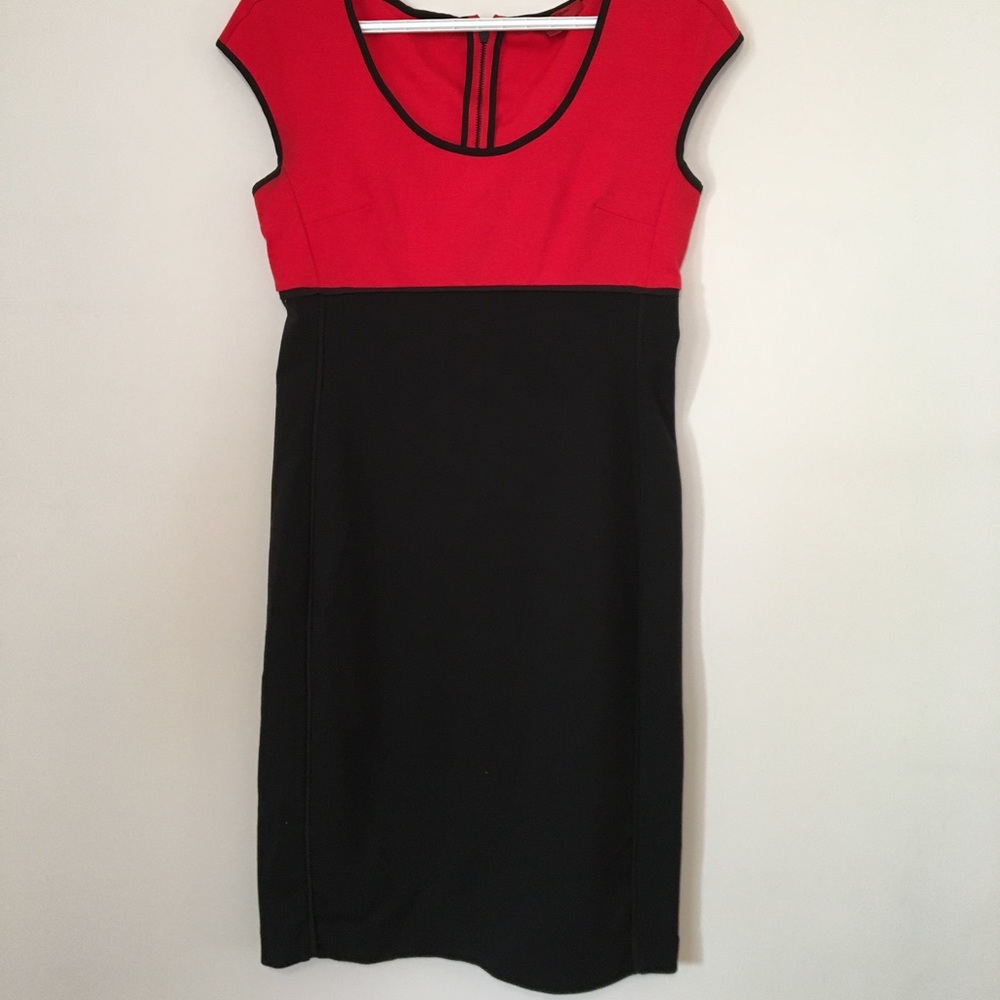 Red and black dress